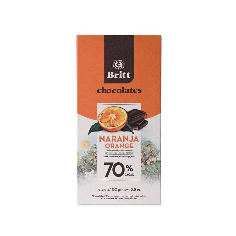 Obrázok produktu Čokoláda Britt 70% Pomaranč 100g